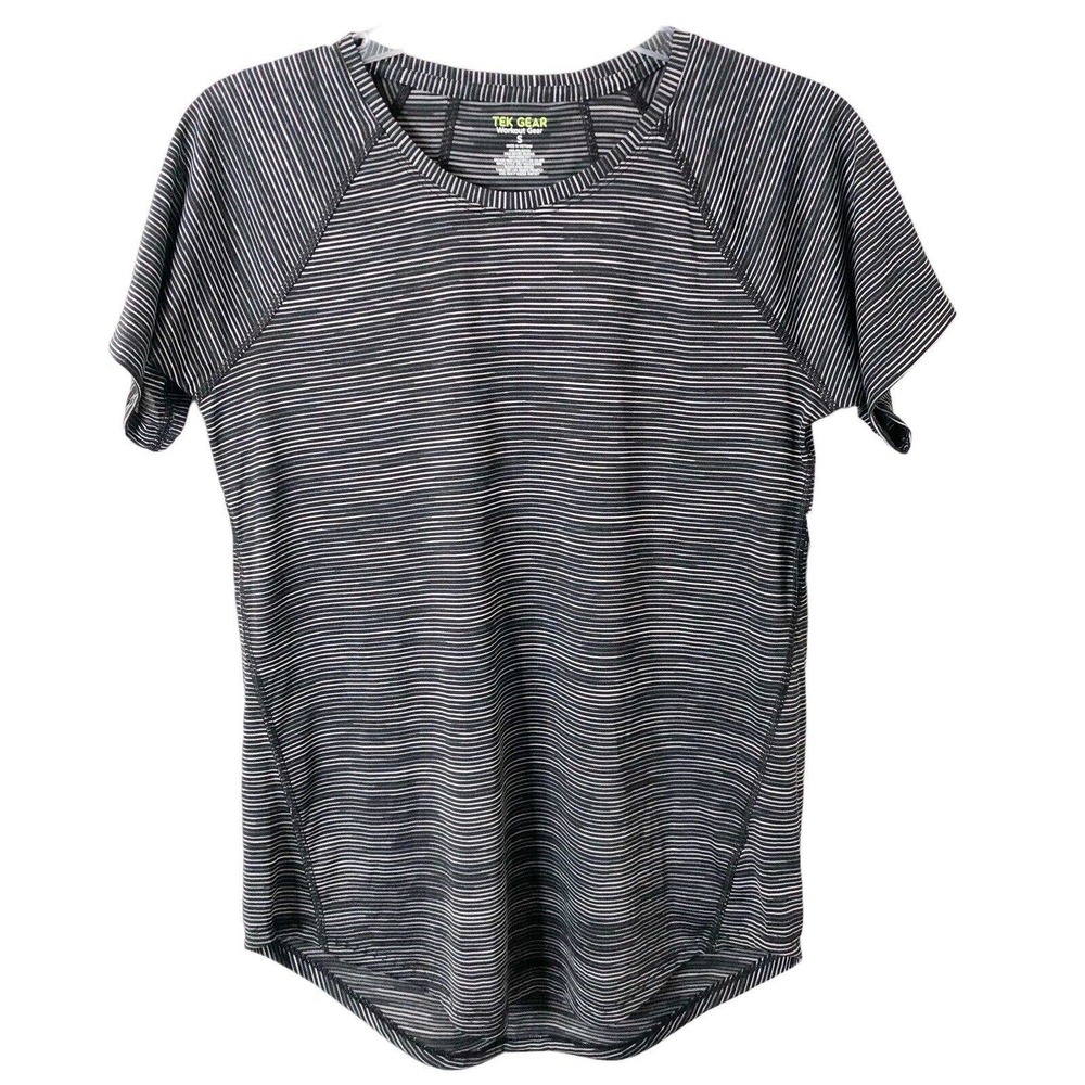 Tek Gear NWT Women's Striped Short Sleeve Work Out Shirt Size Small